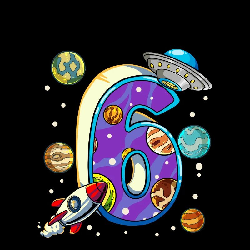 6 Birthday Space Space Astronaut 6 Years