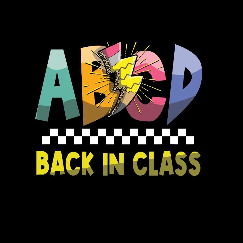 Einschulung ABCD Back In Class Erster Schultag