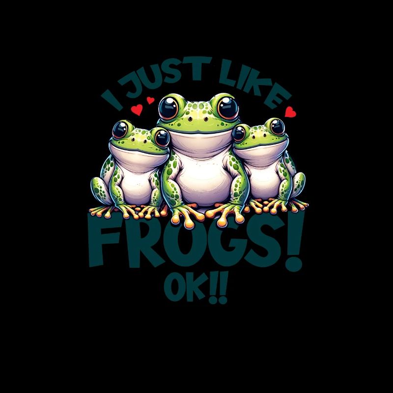 Three Cartoon Frogs