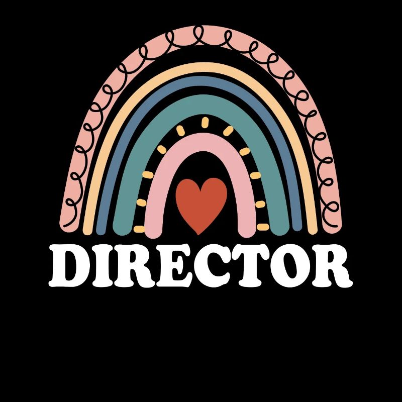Director Funny Filmmaking Boho Rainbow Director