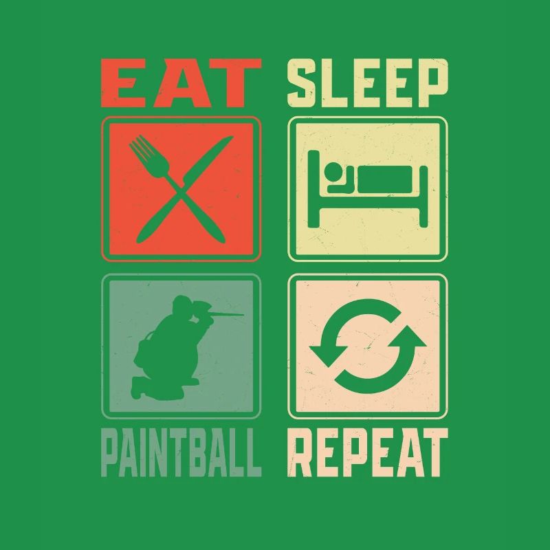 Manger dormir Paintball Répéter Paintballer Tactique Pl