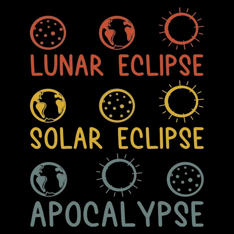 Éclipse Lunaire Solaire Apocalypse Événement Céleste