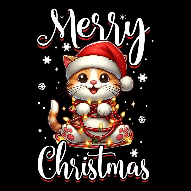 Chat de Noël Joyeux Noël