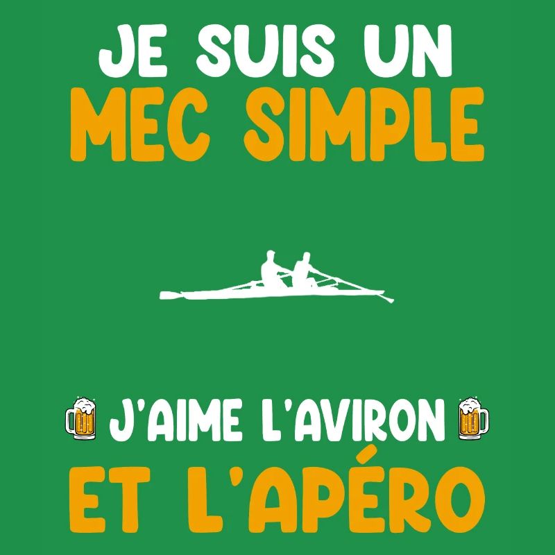 Simple guy rowing aperitif rowing humor
