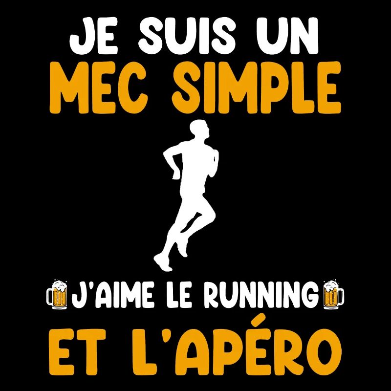 Simple guy running aperitif runner humor
