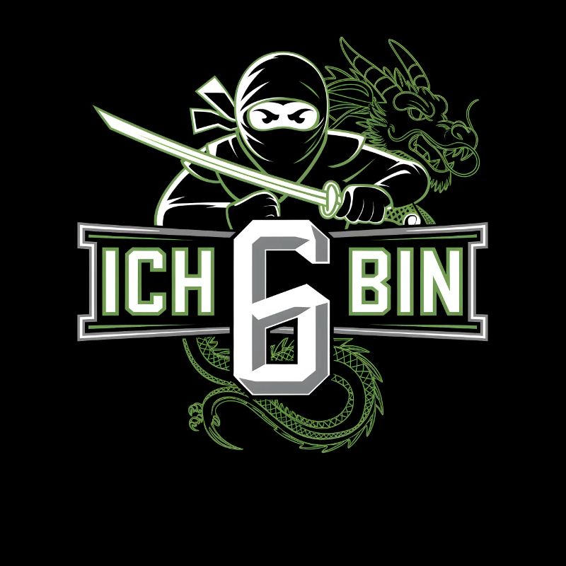 Ich Bin 6 Ninja Geburtstagsshirt