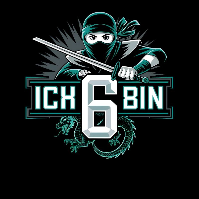 Ich Bin 6 Ninja Geburtstagsshirt