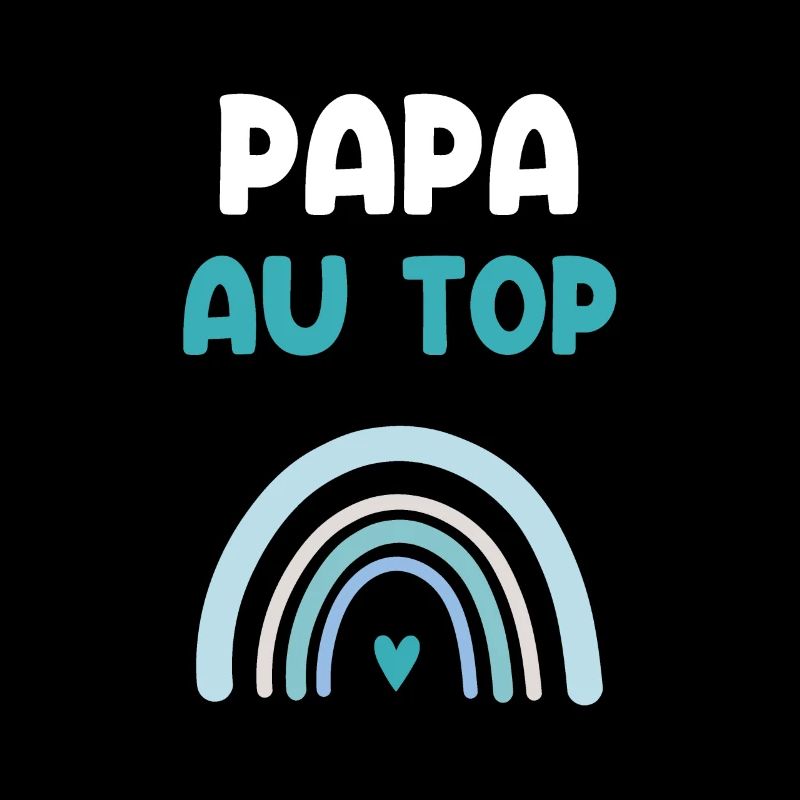 Papa an der Spitze Regenbogen Vater Geschenk