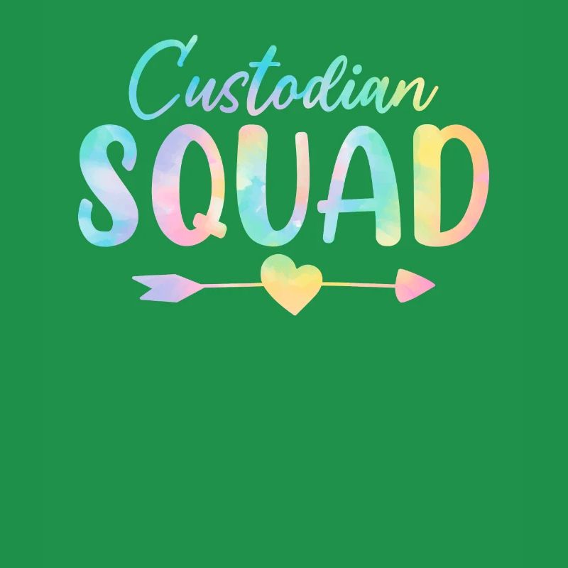 Custodian Squad Tie Dye Dienstmädchen Reinigungsschule