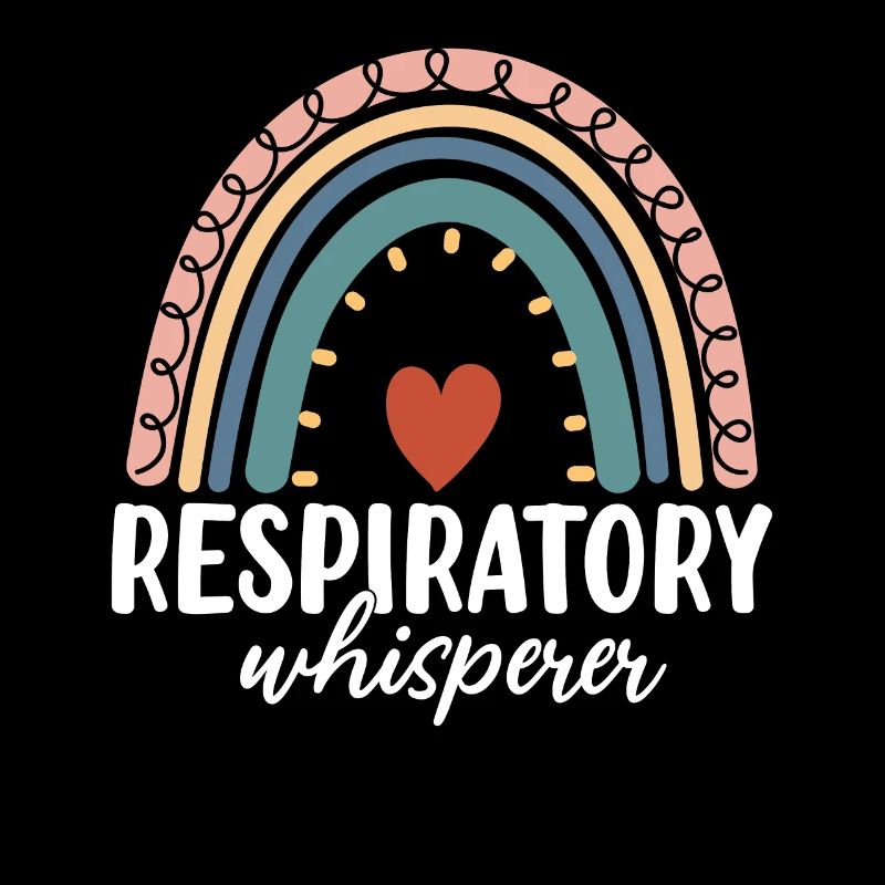Respiratory Whisperer Boho Rainbow Funny