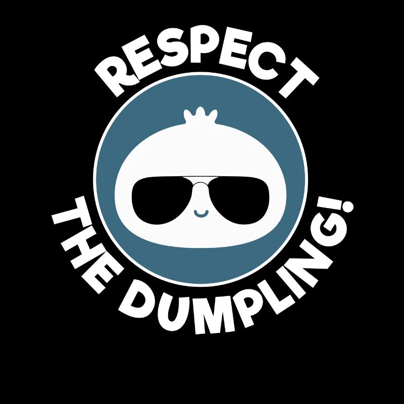 Respektiere Den Knödel Coole Dumpling Illustration