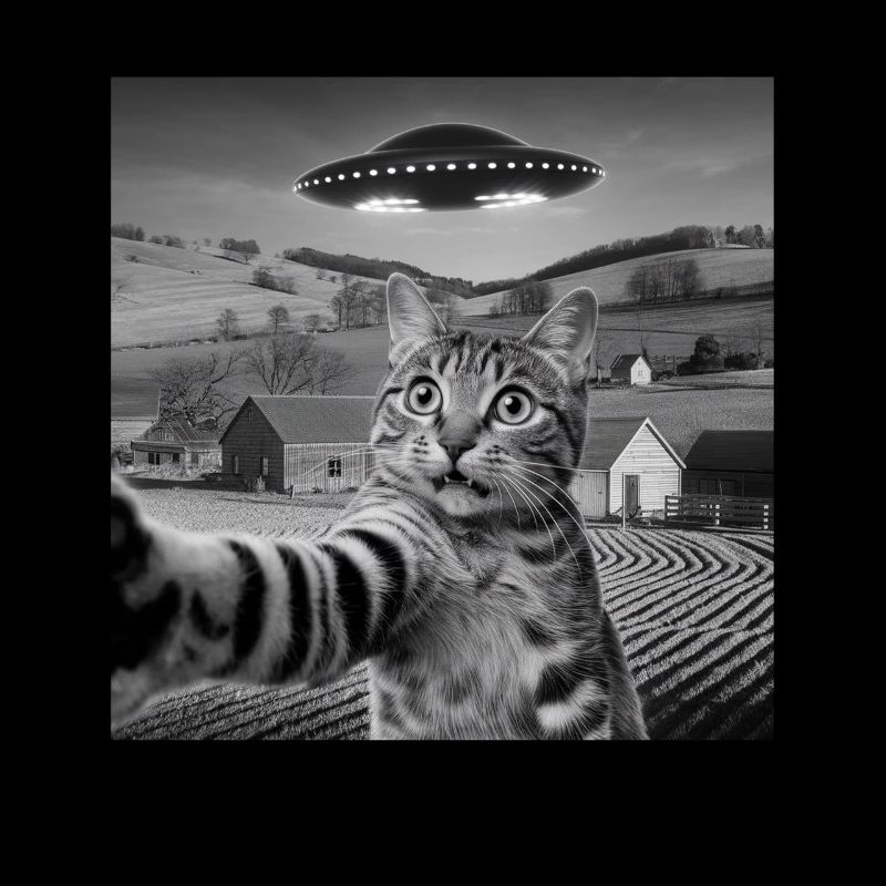 Alien Encounter Cat Selfie