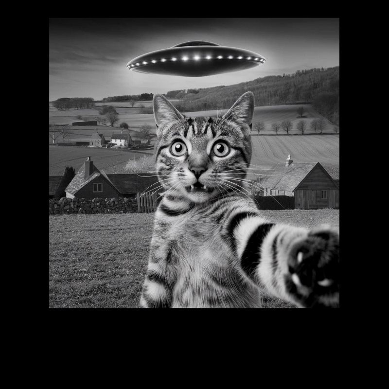 Alien Encounter Cat Selfie