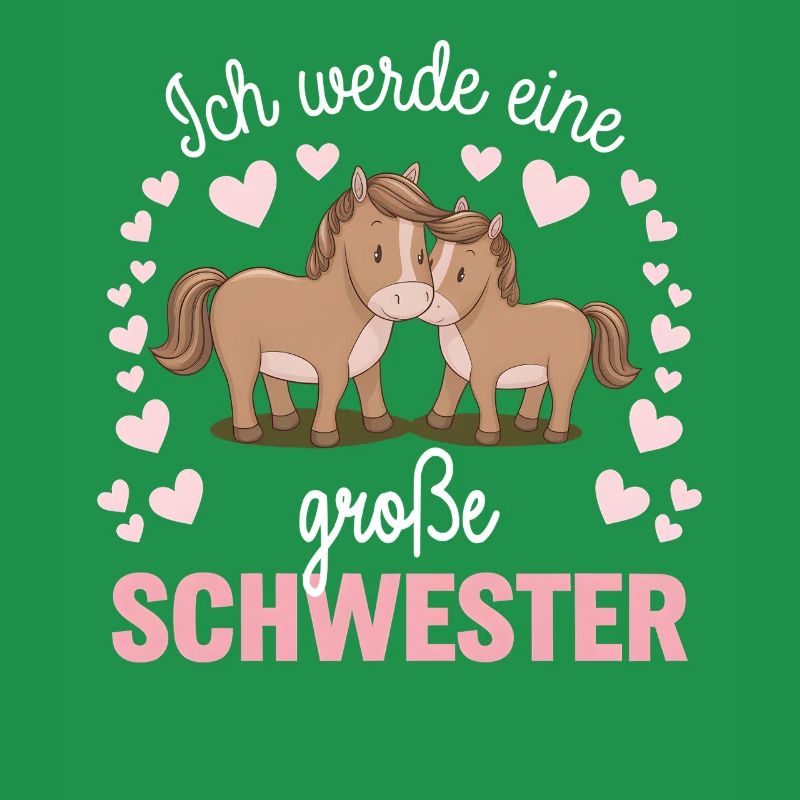 Ich werde eine große Schwester Pferd Pferde