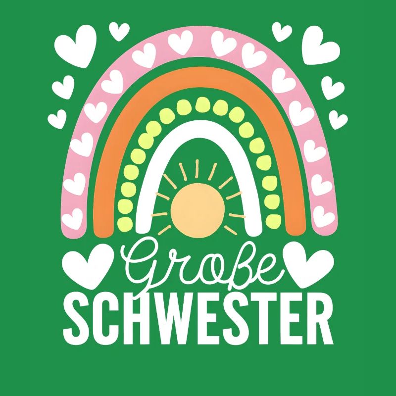 Ich Werde Große Schwester Regenbogen Boho
