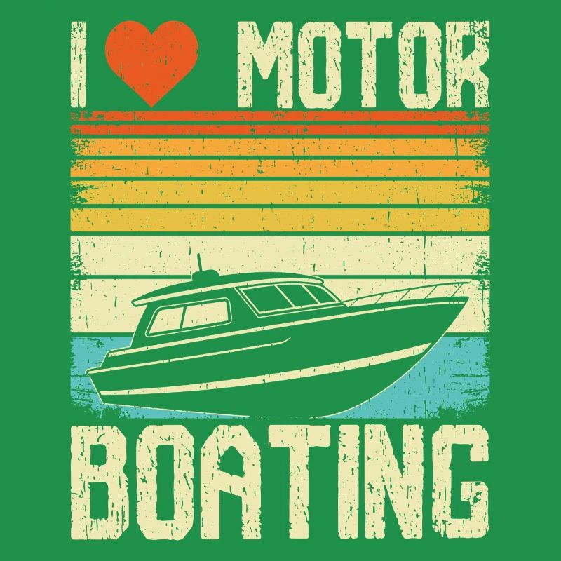 Conception rétro de conduite de bateau à moteur