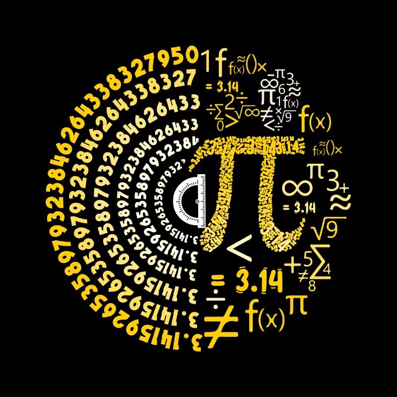 Pi Day Math Lover Spiral Design