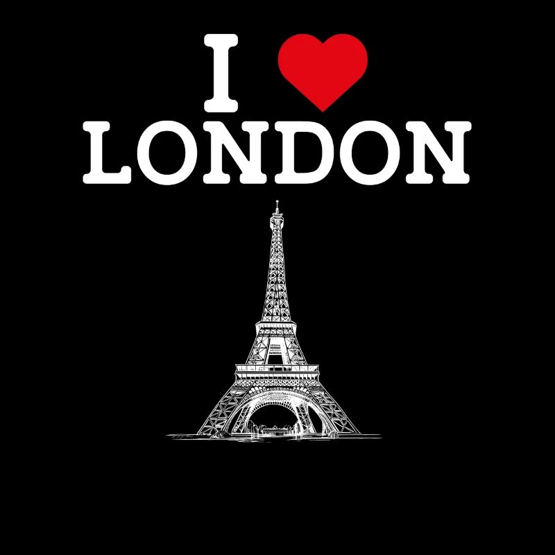 J’aime Londres Tour Eiffel Cool Angleterre Coeur Drapeau
