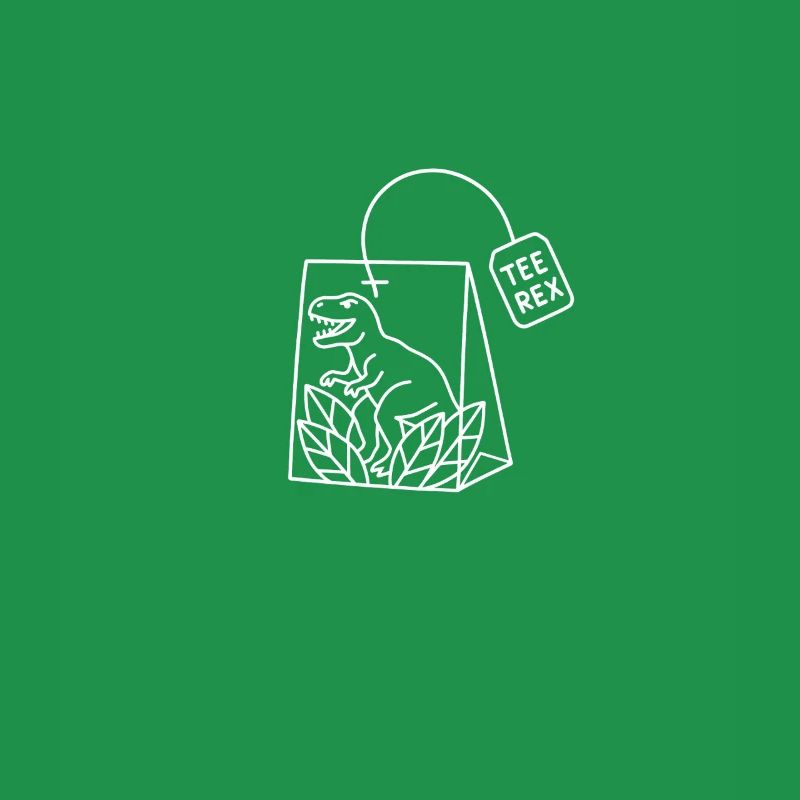 Tee Rex – funny dino tea design with pun