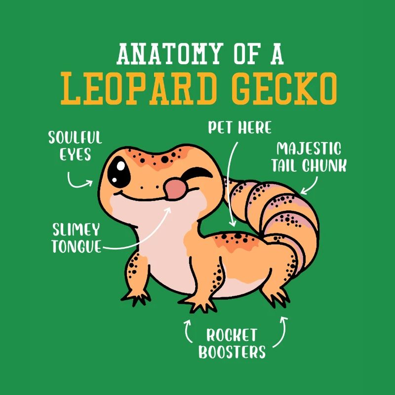 Drôle de conception de gecko léopard