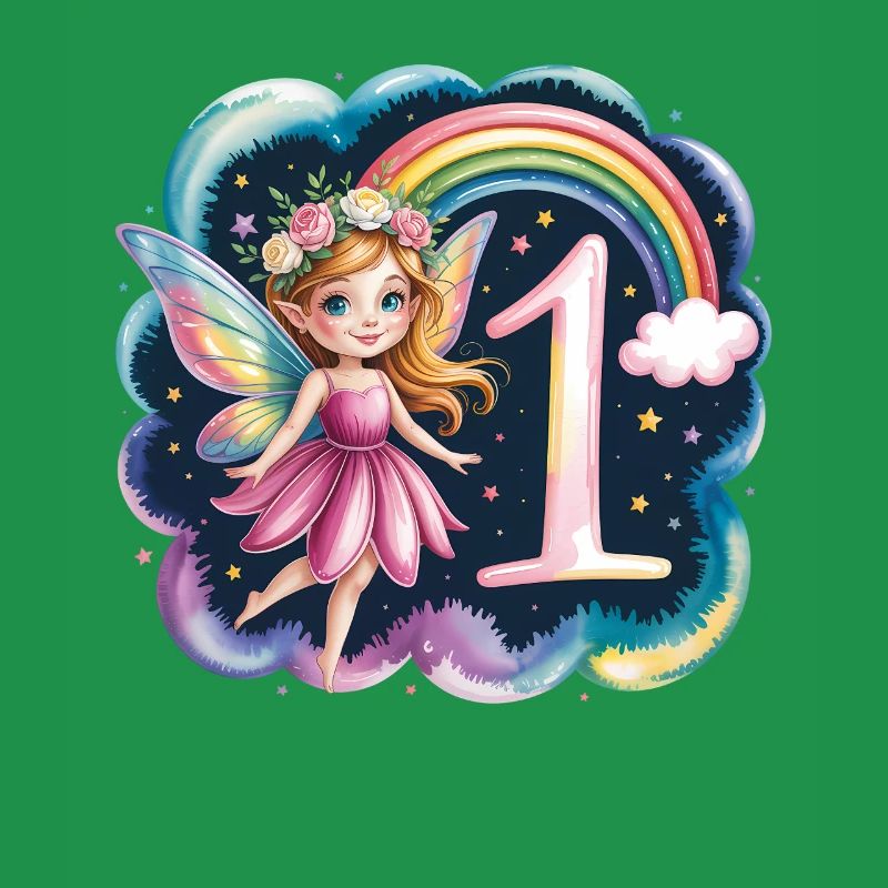 1. Geburtstag Elfe Fee Mädchen Geburtstagsshirt