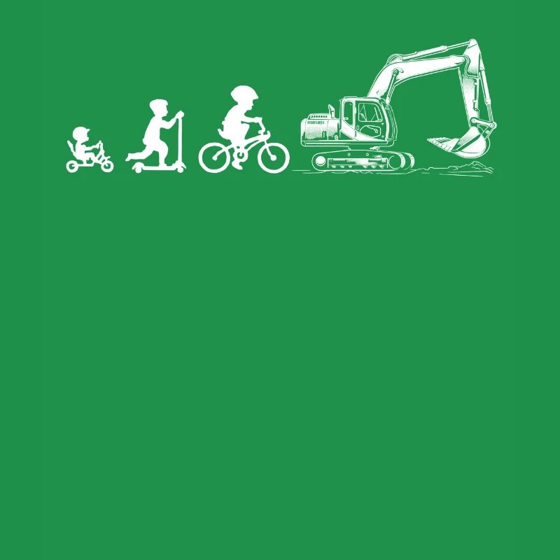 Evolution Liebhaber von Baggern