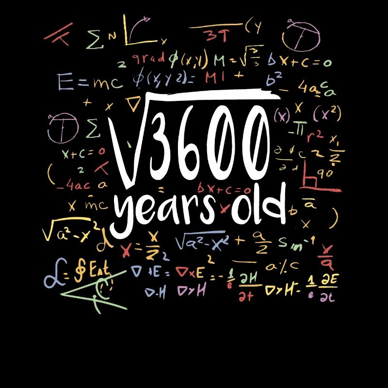 Racine carrée de 3600 math nerd 60e anniversaire