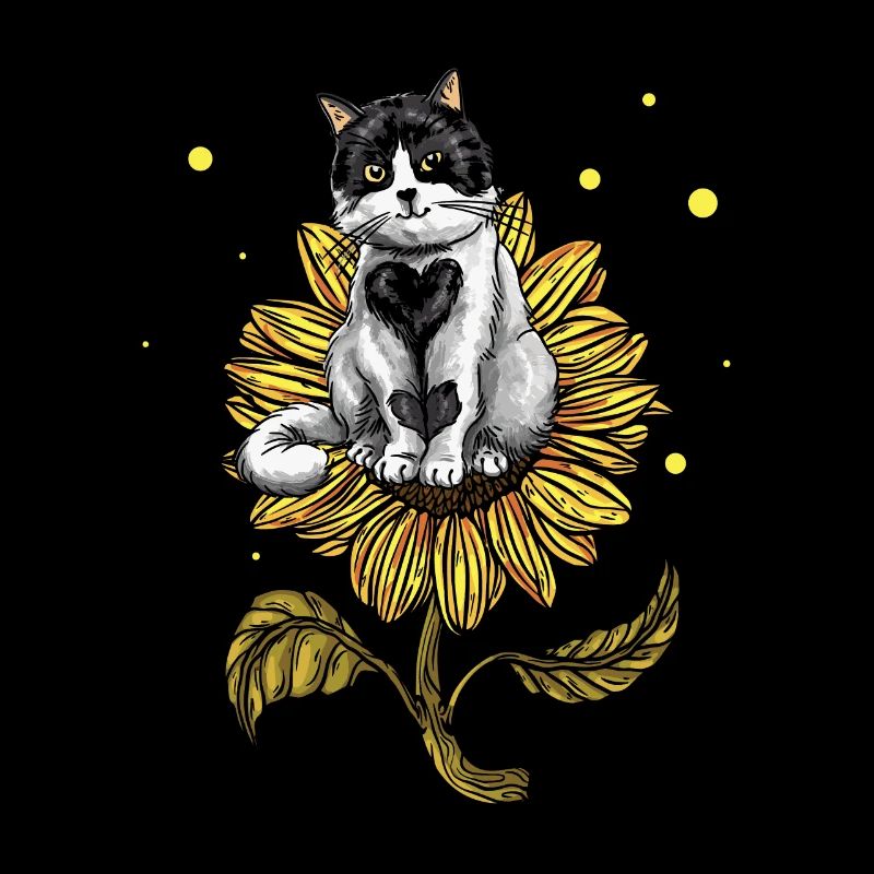 Maison Propriétaire de chat Mignon Chats - Cat Sunflower