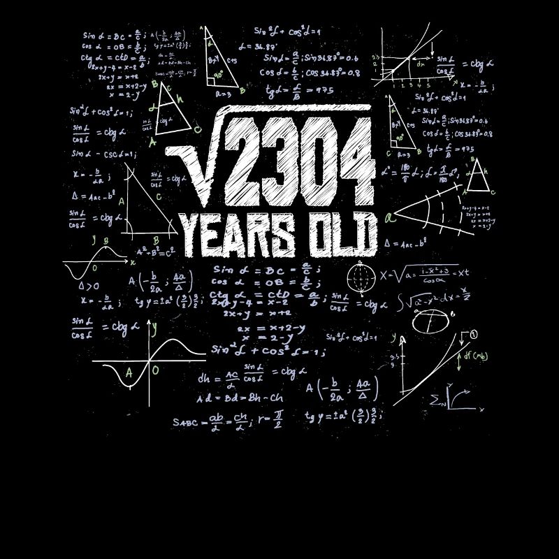 Racine carrée de 2304 Math Nerd 48e anniversaire
