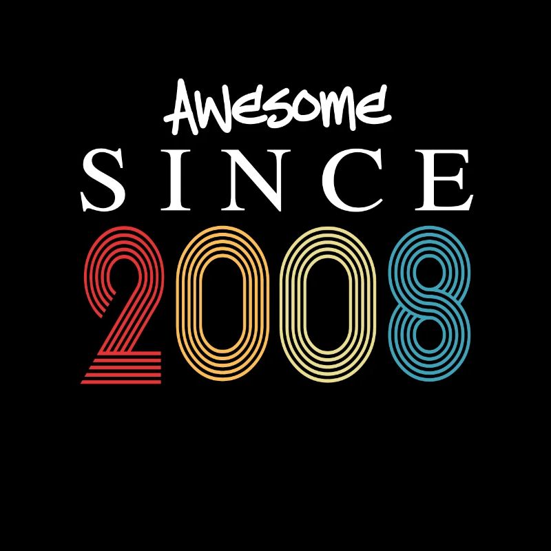 Awesome Since 2008 Geburtstag 2008 Vintage 2008