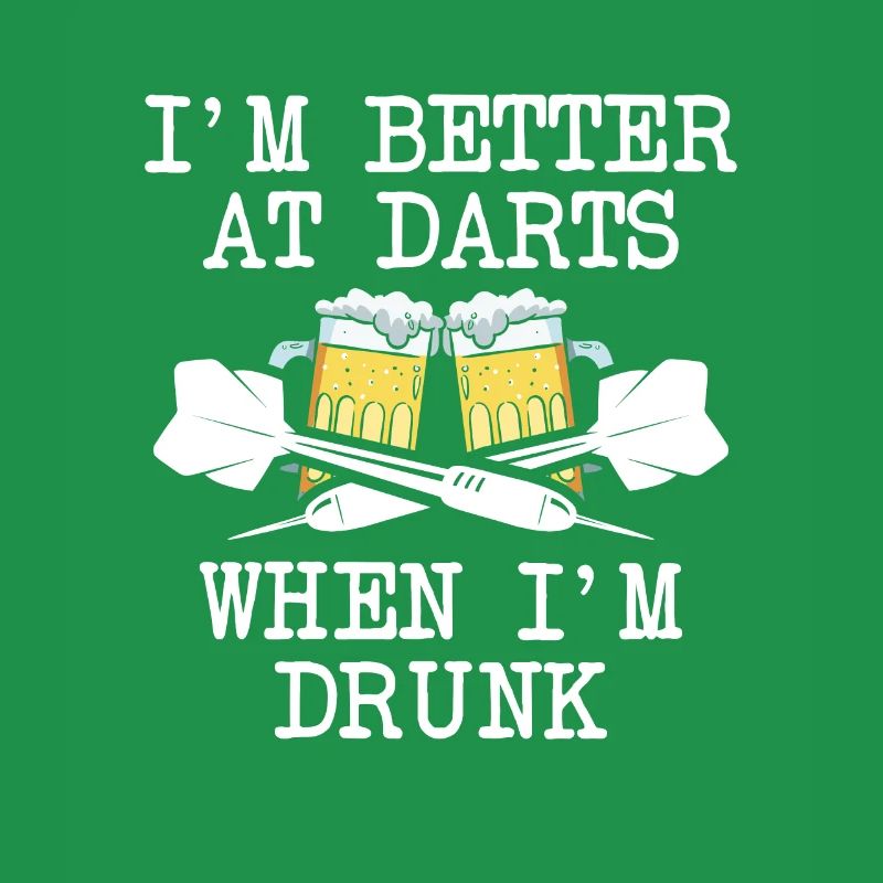 Ich bin besser im Dart mit Bier
