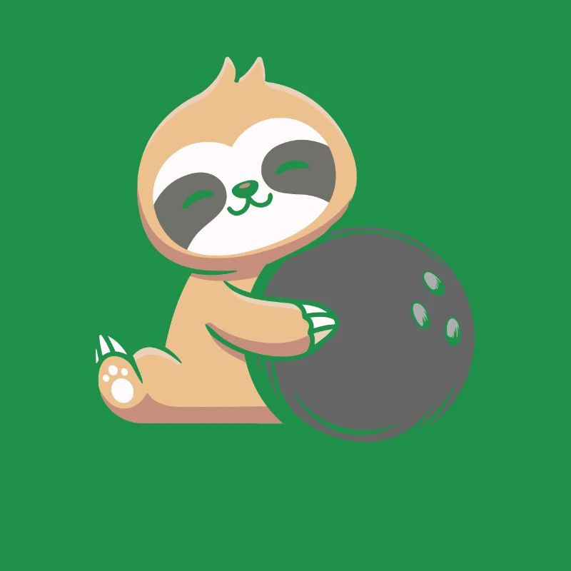 Sloth with bowling ball