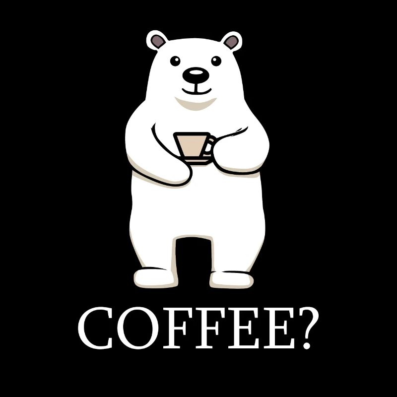 Eisbären Kaffee Montag Lazy Office Müde