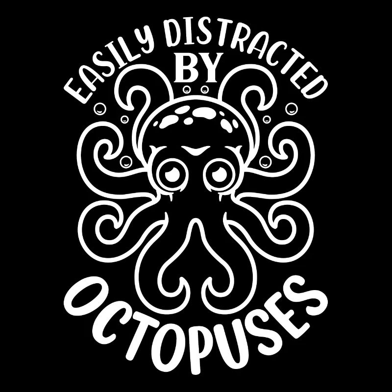 Cephalopod Octopus Kraken - Easily Distracted By O