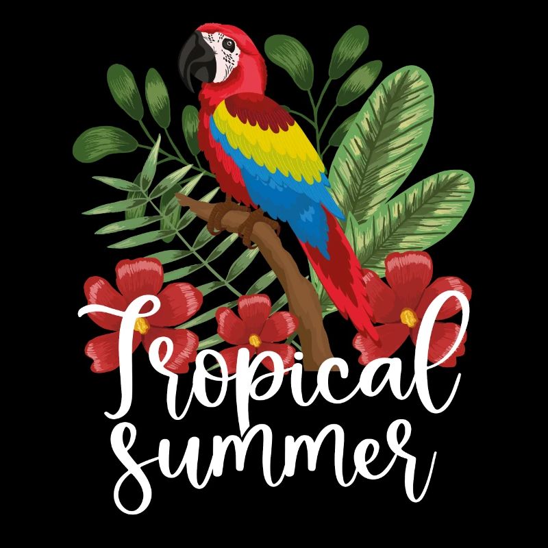 Tropical summer parrot