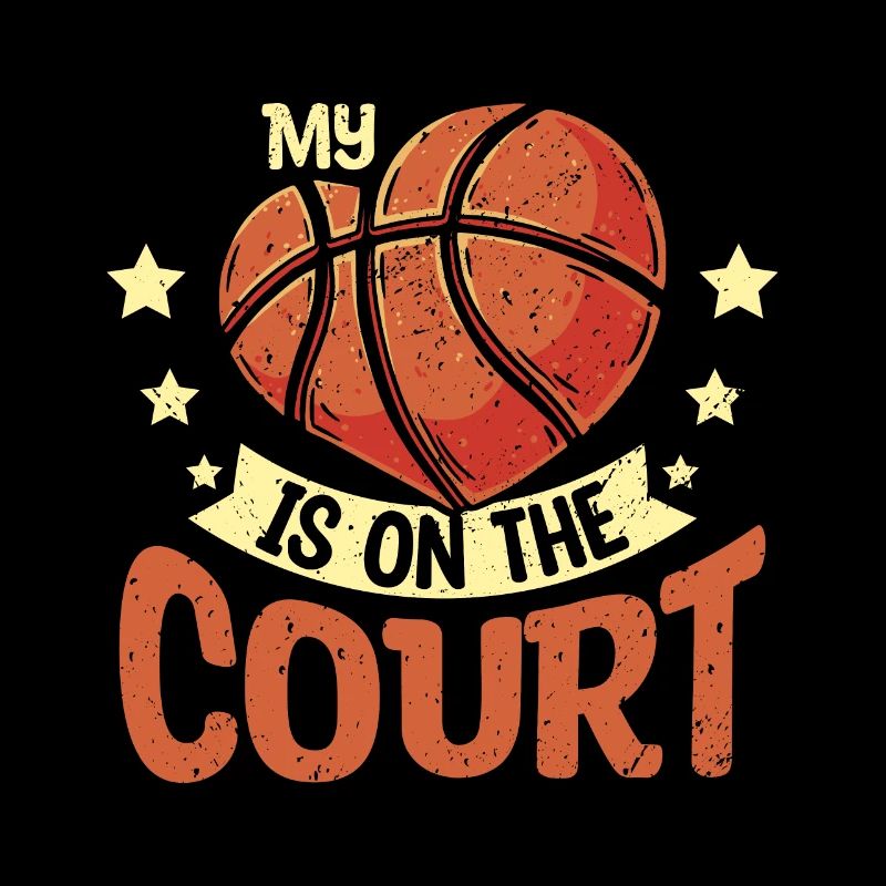 Mon cœur est sur le terrain de basket