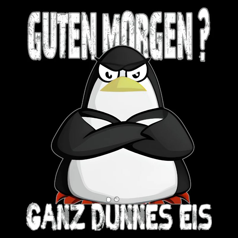 Ganz Dünnes Eis Morgenmuffel Pinguin Kaffee