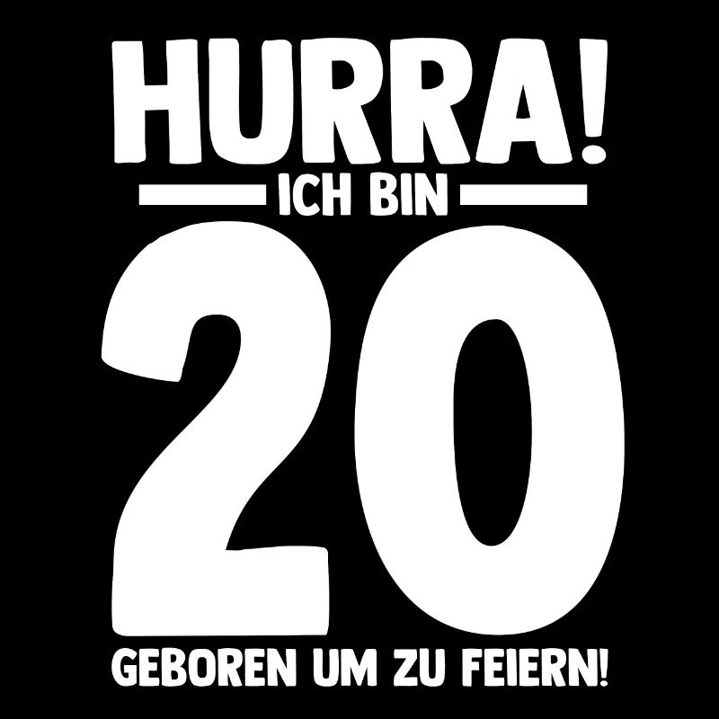Zwanzig 20 Jahre Zwanzigster Geburtstag