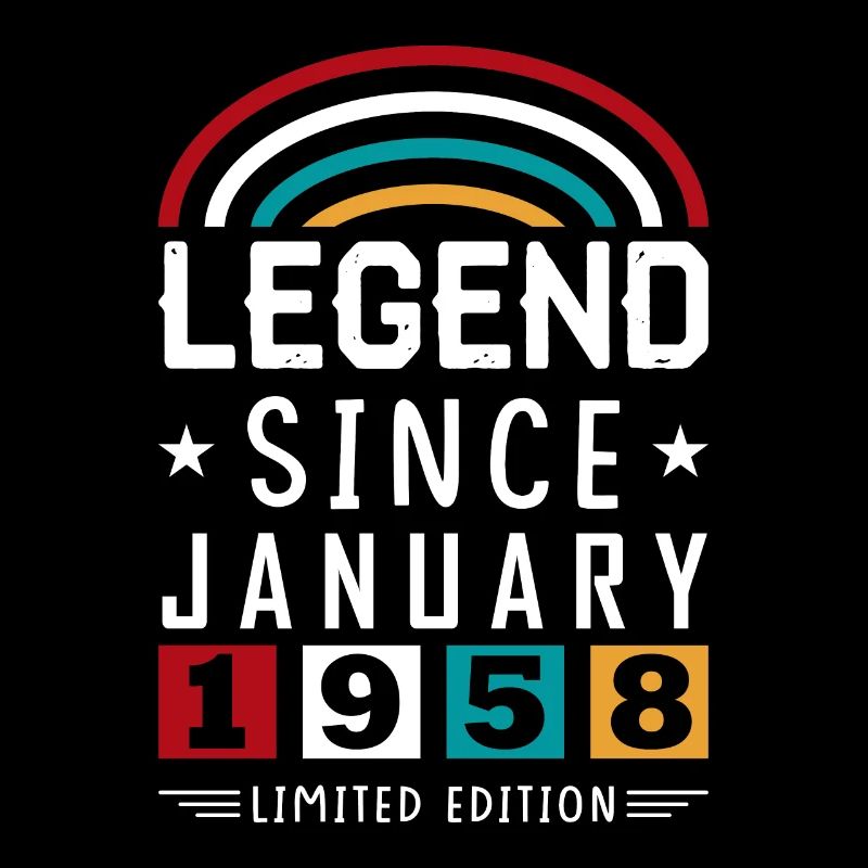 1958 Legend Since Geburtstag Geschenk Januar