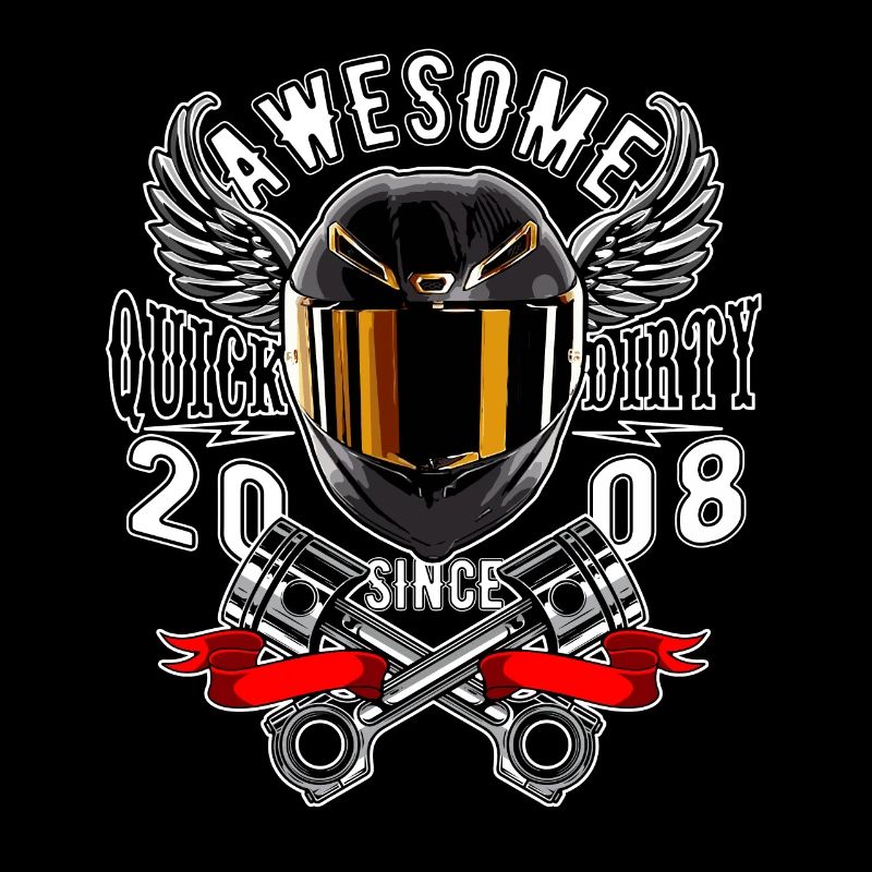 Awesome since 2008, Biker Geburtstag