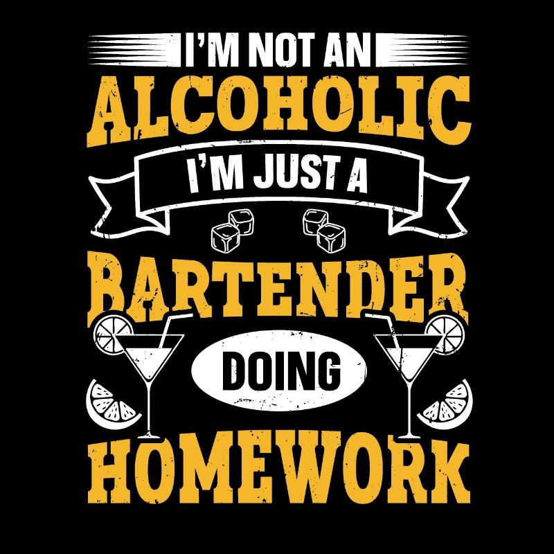 Juste un barman faisant ses devoirs Barman drôle