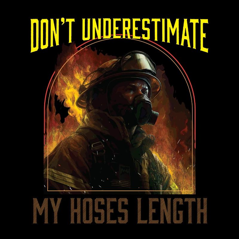 Don't Underestimate My Hoses Length Firefighter