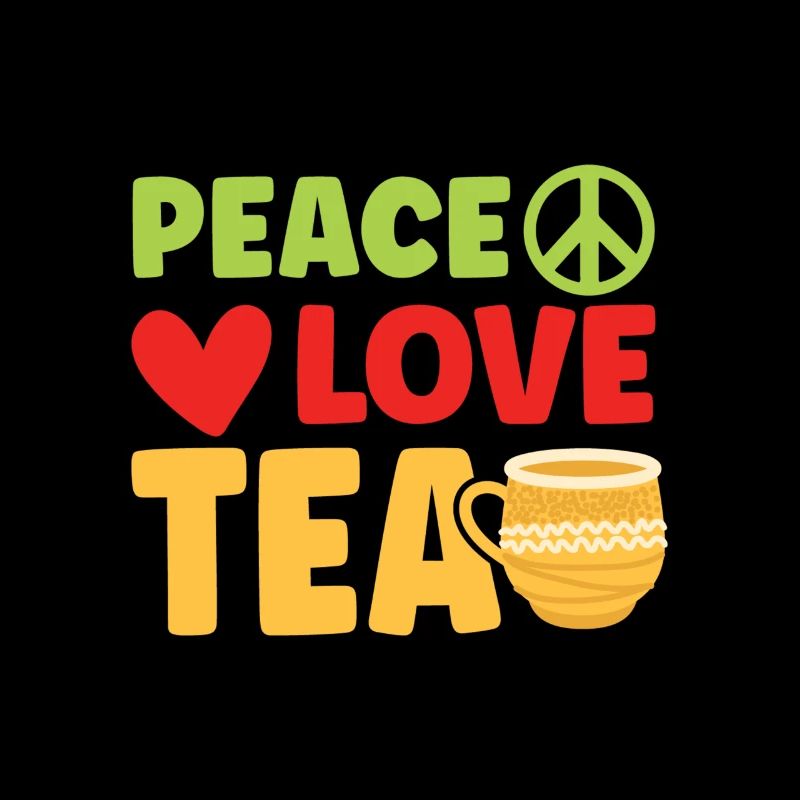 Frieden Liebe Tee Chai Trinker Teeliebhaber Chai