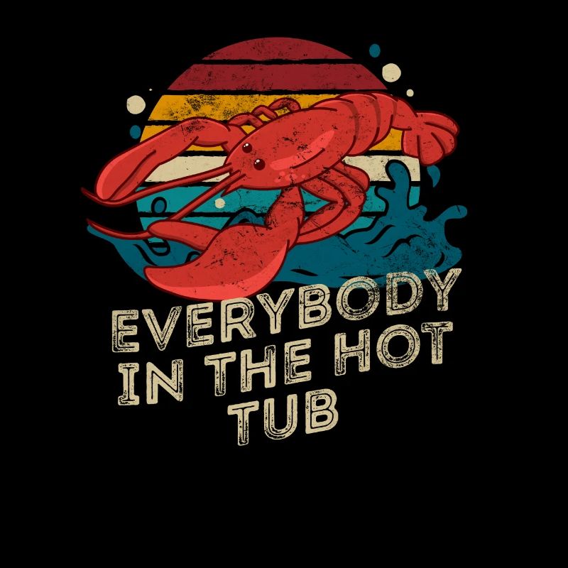 Tout le monde dans le spa Retro Crawfish bouillir