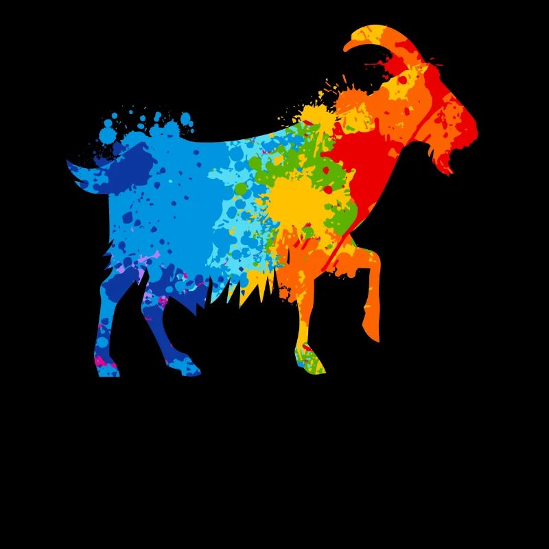 Ziege Splash Art Bauer Tierliebhaber