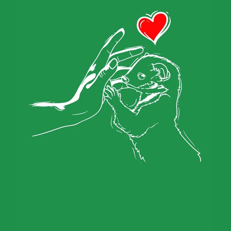 Weasel heart with weasel holding hands