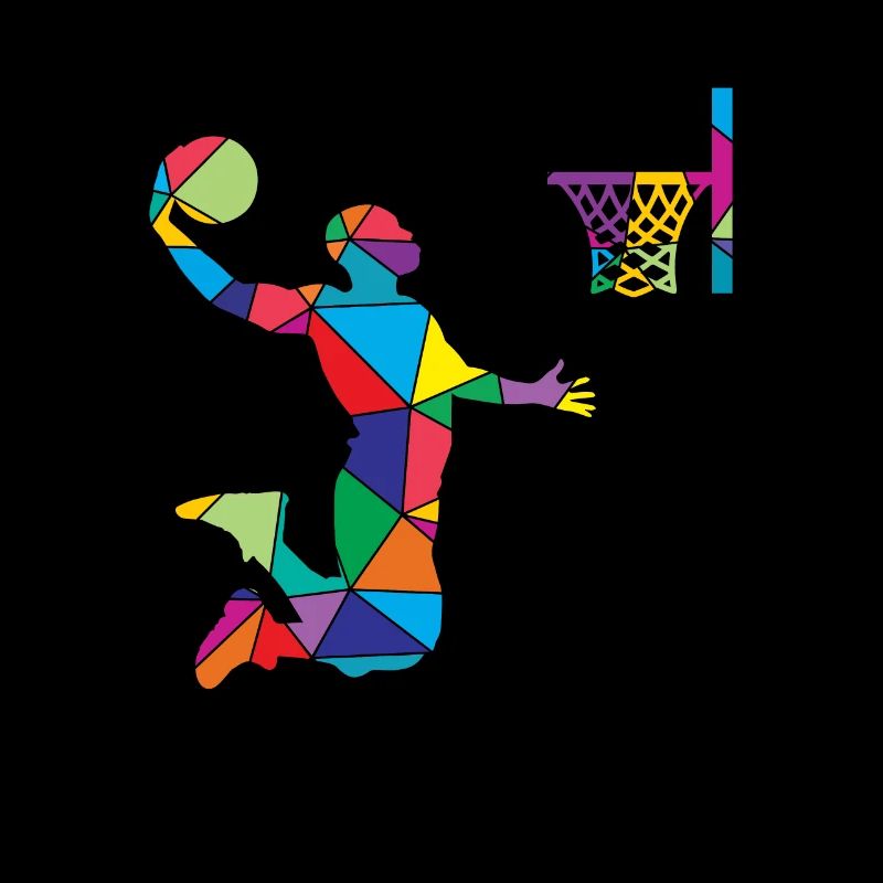 Ballon de basket-ball Low Poly Polygon