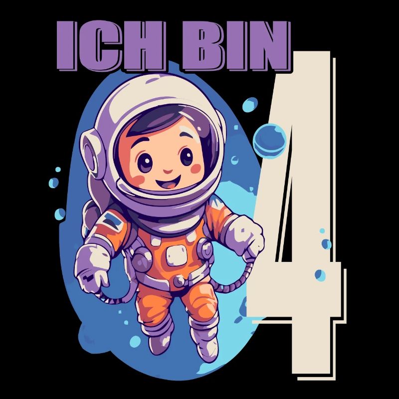 Ich bin 4 Jahre - 4. Geburtstag - Astronaut