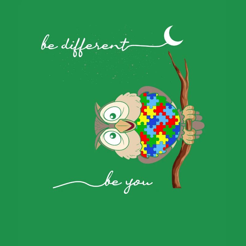Be Different Puzzle Autismus Eule