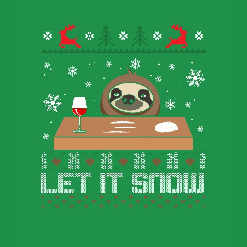 Let It Snow Sloth Pull moche
